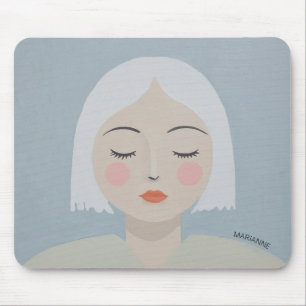 Mousepad Contemplação - Retrato Minimalista