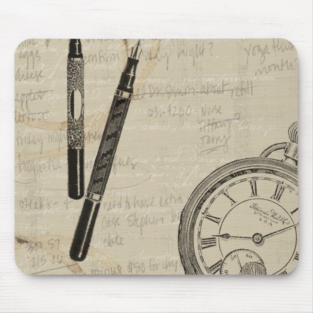Mousepad Conter Canetas e rosto de observação com notas (Frente)