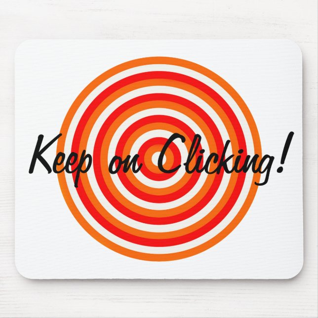 Mousepad Continue clicando em Círculos Concentrados Mouse (Frente)
