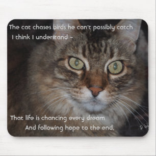 Mousepad Continue Perseguindo Seus Sonhos - Gato