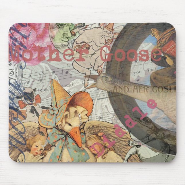 Mousepad Conto de Fadas da Rima Infantil da Mamãe Gansa (Frente)