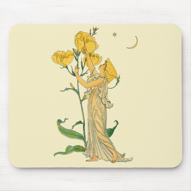 Mousepad Conto de Fadas Vintage, Prímula Noturna, Walter Cr (Frente)