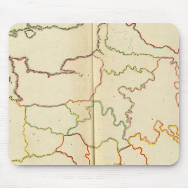 Mousepad Contornos das Capitais da França (Frente)
