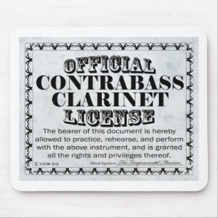 Mousepad Contrabass Clarinet License