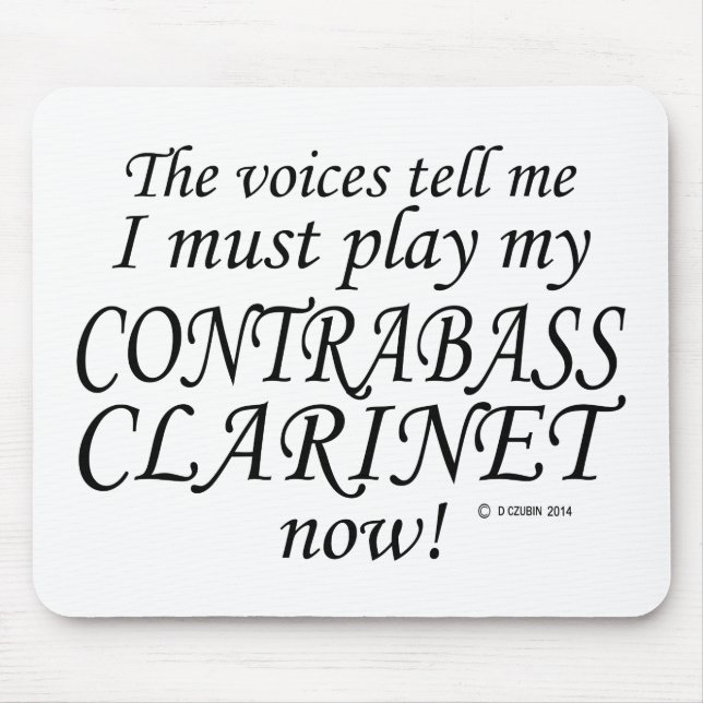 Mousepad Contrabass Clarinet Vozes Dizem Que Deve Jogar (Frente)