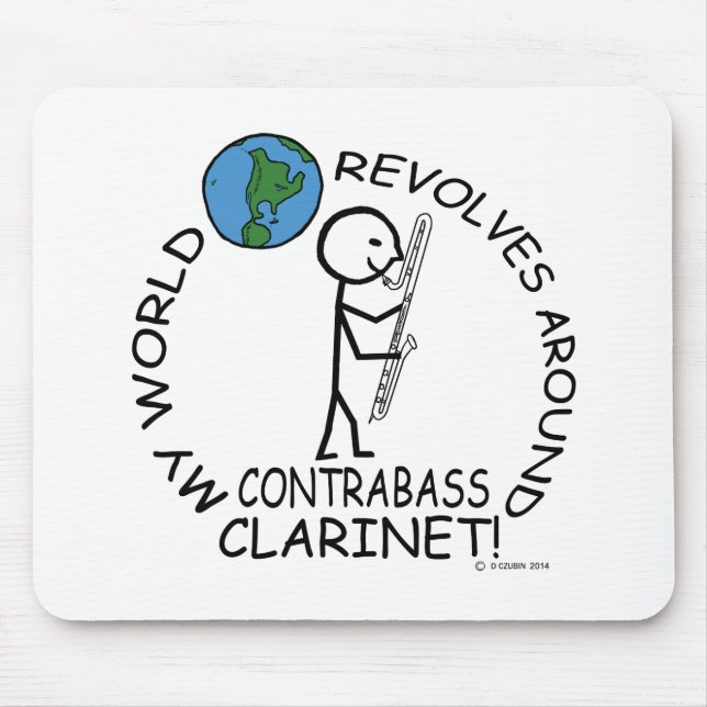 Mousepad Contrabass Clarinet - World Revolves Around (Frente)