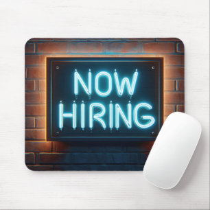 Mousepad Contratando Neon Sign no Brick
