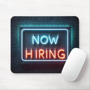 Mousepad Contratando Neon Sign no Brick