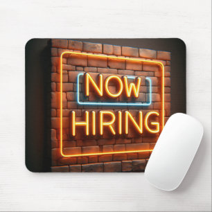 Mousepad Contratando Neon Sign no Brick