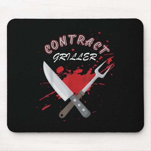 Mousepad Contrato Griller Funny Grill Barbecue Churrasco Sh (Frente)
