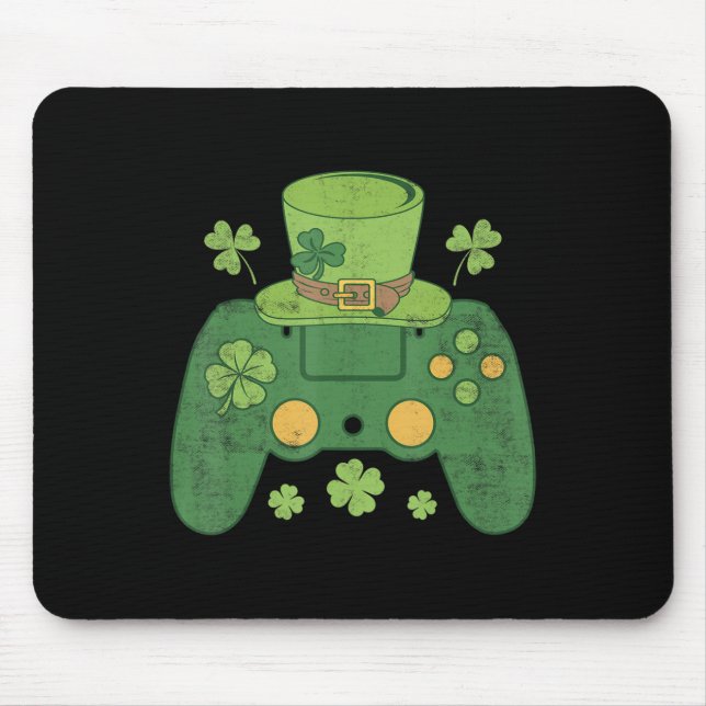 Mousepad Controlador de jogos Irish Gamer Boys Rua Feliz Pa (Frente)