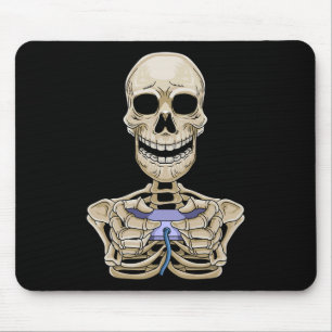 Mousepad Controladora de Jogador de Esqueleto do Halloween