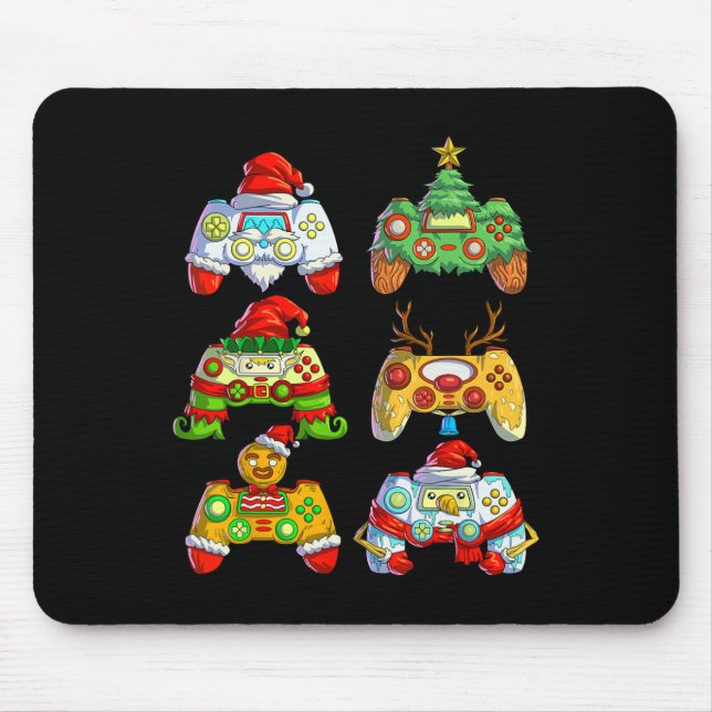 Mousepad Controladora de vídeo natalino Santa Hat Christma (Frente)