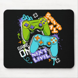Mousepad Controladores de jogo Grafite Jogos Nascido Para