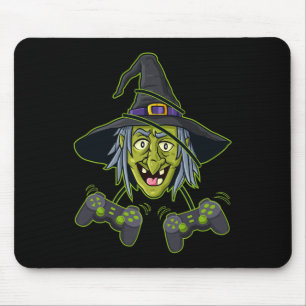 Mousepad Controladores de Vídeo de Bruxas do Halloween Meni