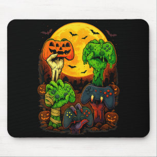 Mousepad Controle de Jogo Esqueleto Zumbi Múmia de Hallowee