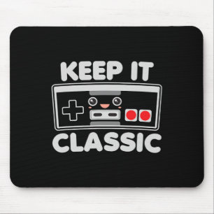 Mousepad Controle de Jogo Mantenha-o Clique Humor 80s Retro