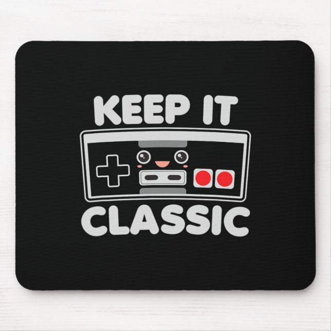 Mousepad Controle de Jogo Mantenha-o Clique Humor 80s Retro (Frente)