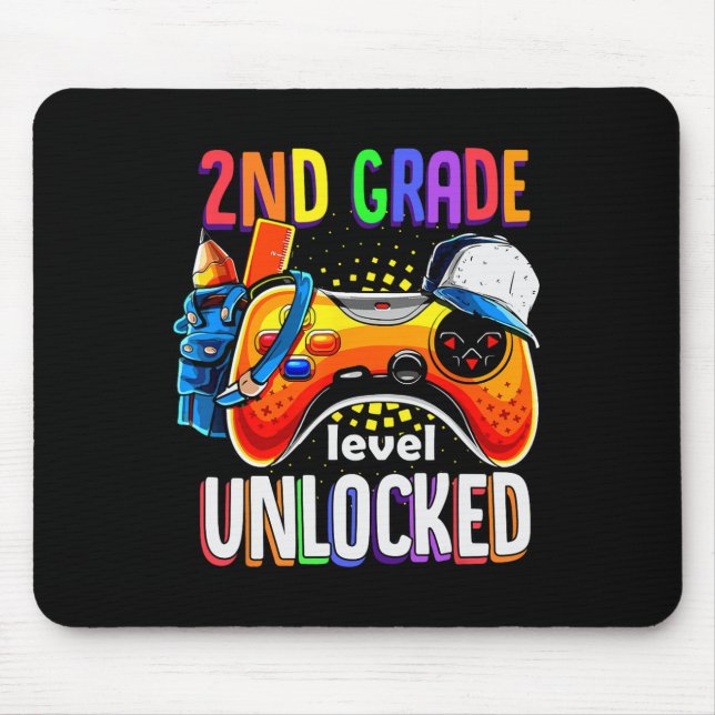 Mousepad Controle de Jogo Volta às Aulas 2º Segundo Nível D (Frente)