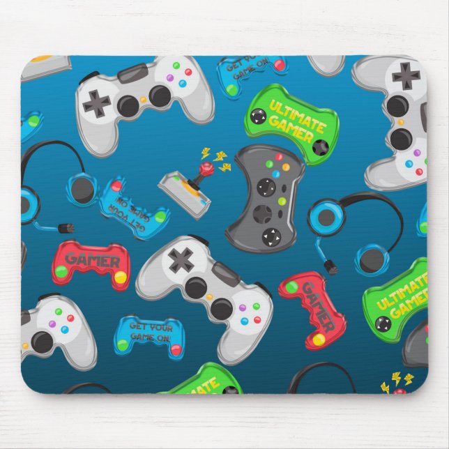 Mousepad Controles de Video Game Gamer Diversão Colorido (Frente)