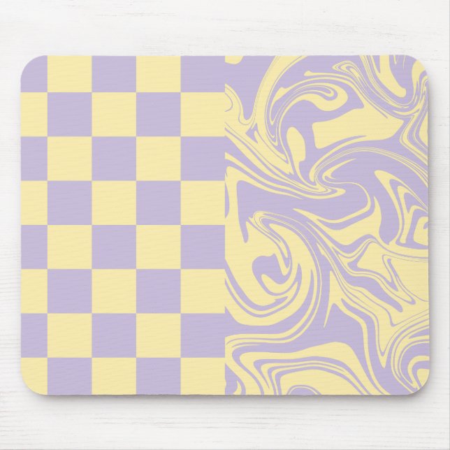 Mousepad Controlos e picos - Amarelo e púrpura do Pastel (Frente)