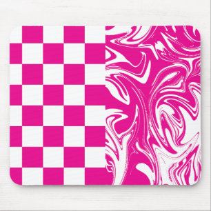 Mousepad Controlos e picos em magenta e branco