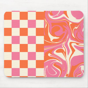 Mousepad Controlos e picos - Rosa, Laranja e Creme
