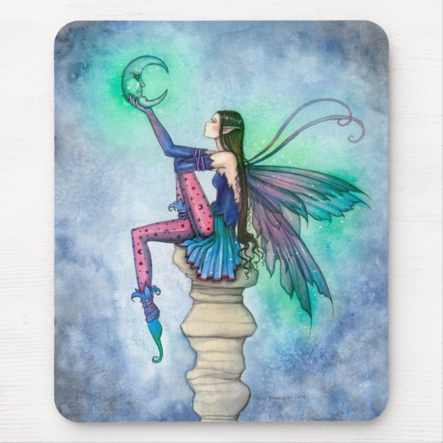 Mousepad Conversa com a Fada da Lua Arte Fantasia (Frente)