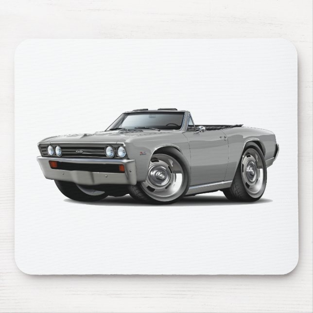 Mousepad Convertible 1967 de prata de Chevelle (Frente)