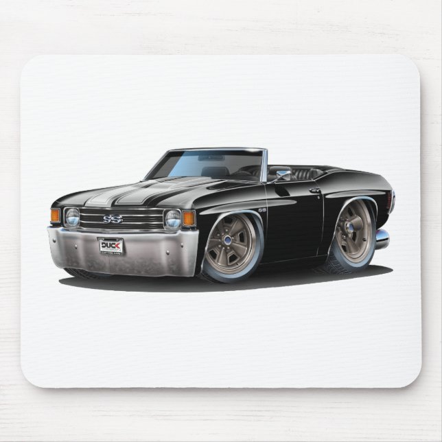 Mousepad Convertible 1971-72 Preto-Branco de Chevelle (Frente)