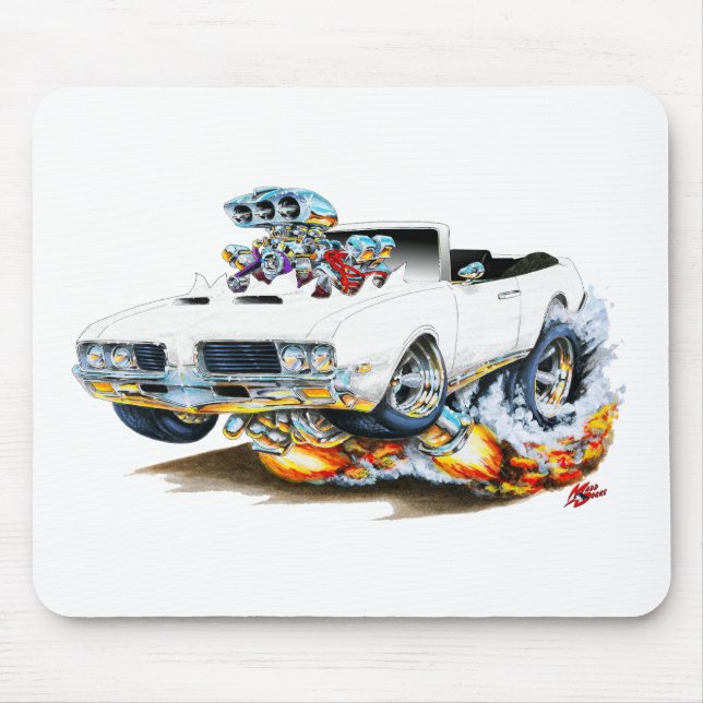 Mousepad Convertible branco do cutelo de 1969 velhos (Frente)