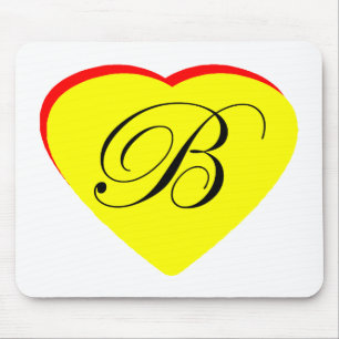Mousepad Convite De Casamento Coração Vermelho Amarelo B O