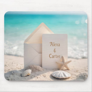 Mousepad Convite de Praia Com Estrela do Mar