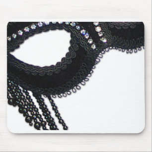Mousepad Convite preto do Dia das Bruxas da máscara do