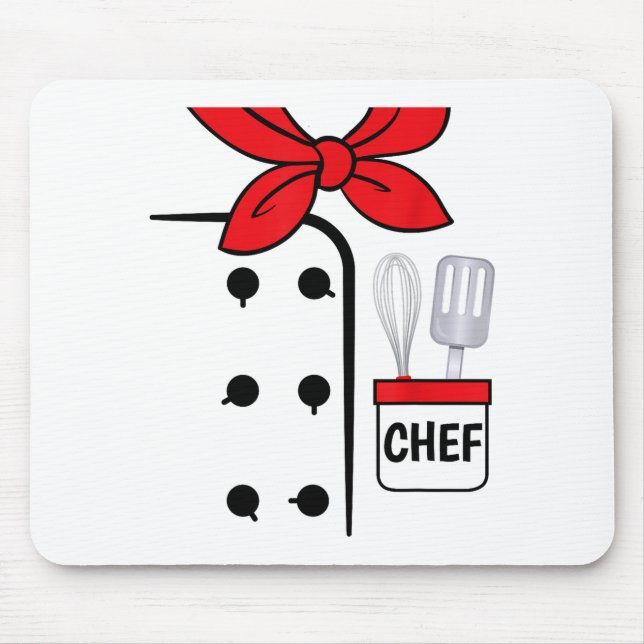 Mousepad Cook Chef Coat Costume Funny Halloween Shirt Kids  (Frente)