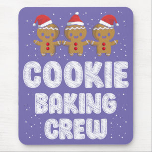 Mousepad Cookie Baking Crew Camisa Natal Família Gingerbr