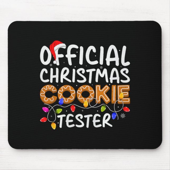 Mousepad Cookie Baking Crew Christmas Cookie Tester Xmas Pr (Frente)