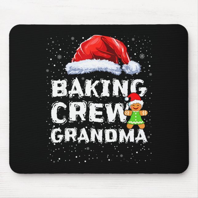 Mousepad Cookie Baking Crew Shirt Grandma Matching Christma (Frente)