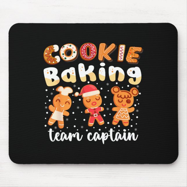 Mousepad Cookie Baking Team Captain Christmas Gingerbread F (Frente)