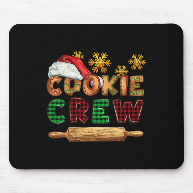 Mousepad Cookie Crew Buffalo Xadrez Natal Baking Pajama (Frente)