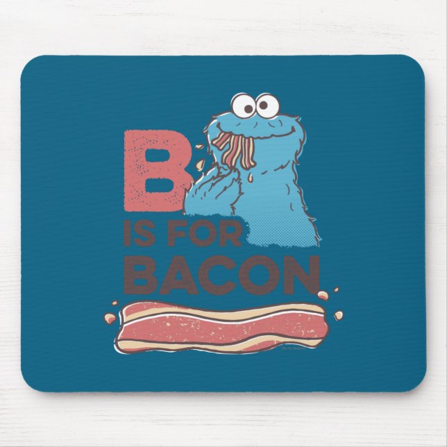 Mousepad Cookie Monster B Is For Bacon  (Frente)