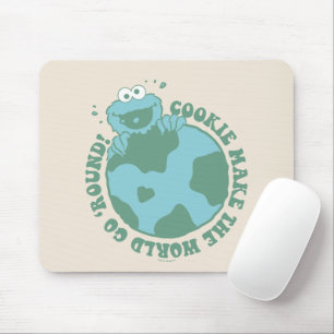 Mousepad Cookie Monster Cookies Fazem o Mundo Girar