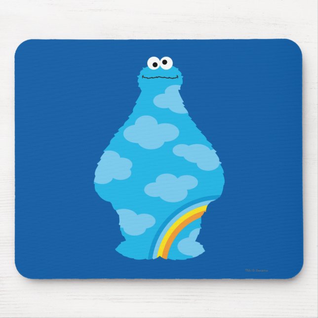 Mousepad Cookie Monster Rainbows (Frente)
