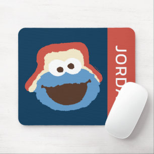 Mousepad Cookie Monster Woodland Face Adicione seu Nome