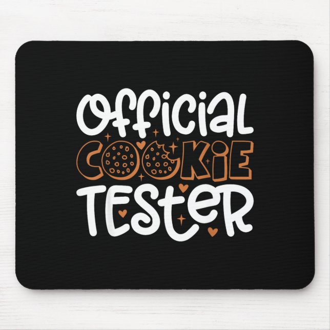 Mousepad Cookie Tester Christmas Bakers Kids Toddler Xmas  (Frente)