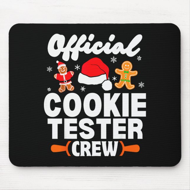 Mousepad Cookie Tester Crew Christmas Baking Xmas Pajamas  (Frente)