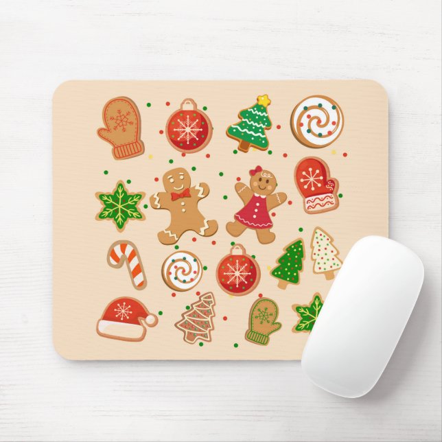 Mousepad Cookies de Natal (Com mouse)