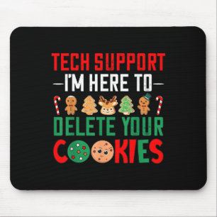 Mousepad Cookies de Natal de Suporte Técnico Mulheres Homen