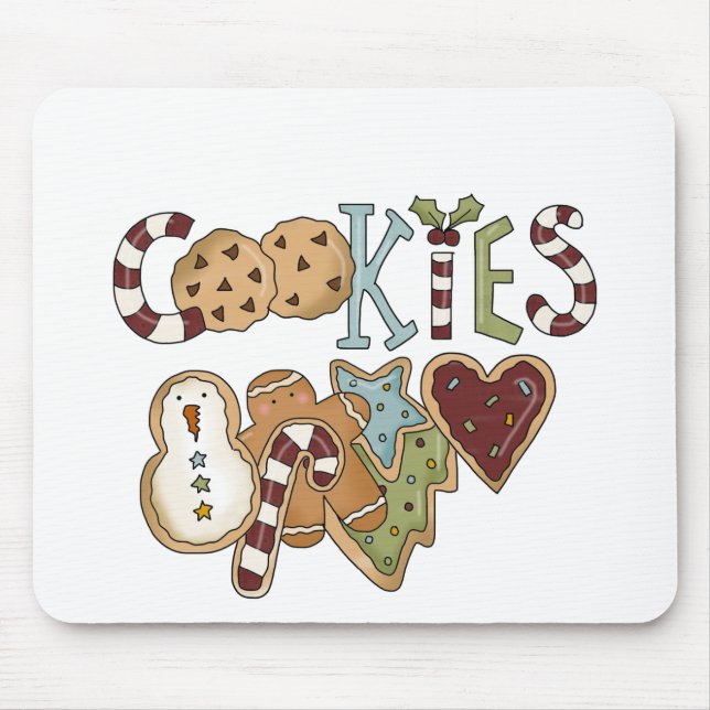 Mousepad Cookies para Papais noeis e presentes (Frente)