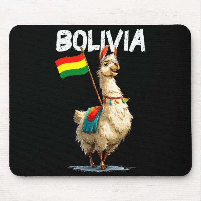 Mousepad Cool Bolivian Llama Costume For Bolivia Lovers  (Frente)